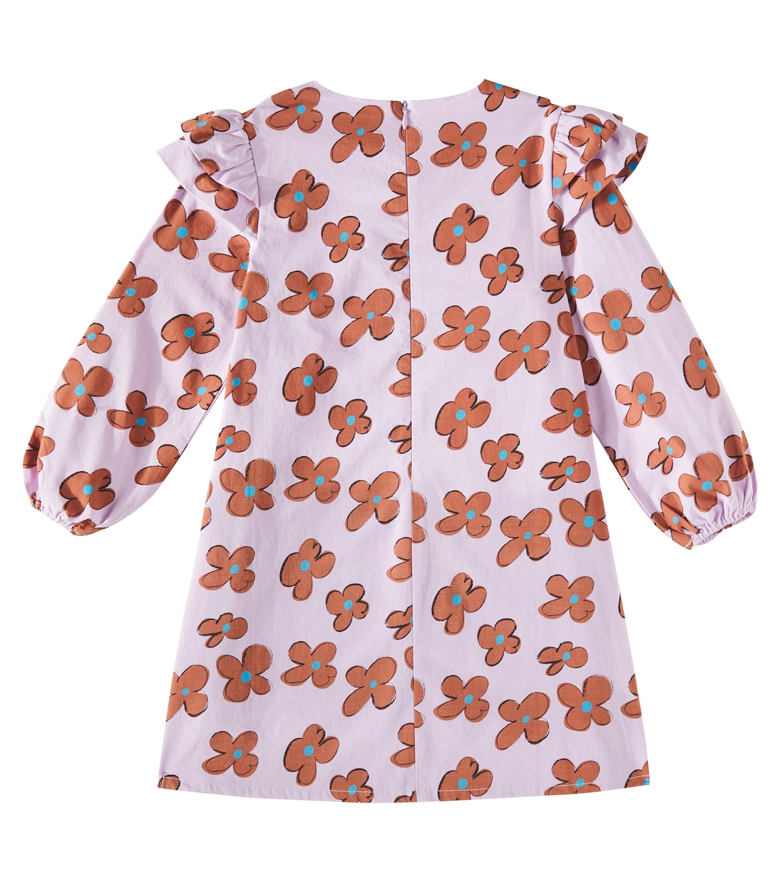Abito in cotone con balze e stampa | Jellymallow