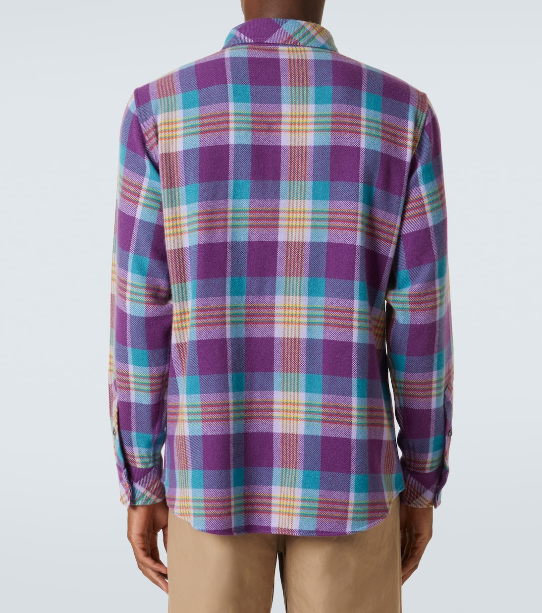 Camicia in cashmere a quadri | God's True Cashmere
