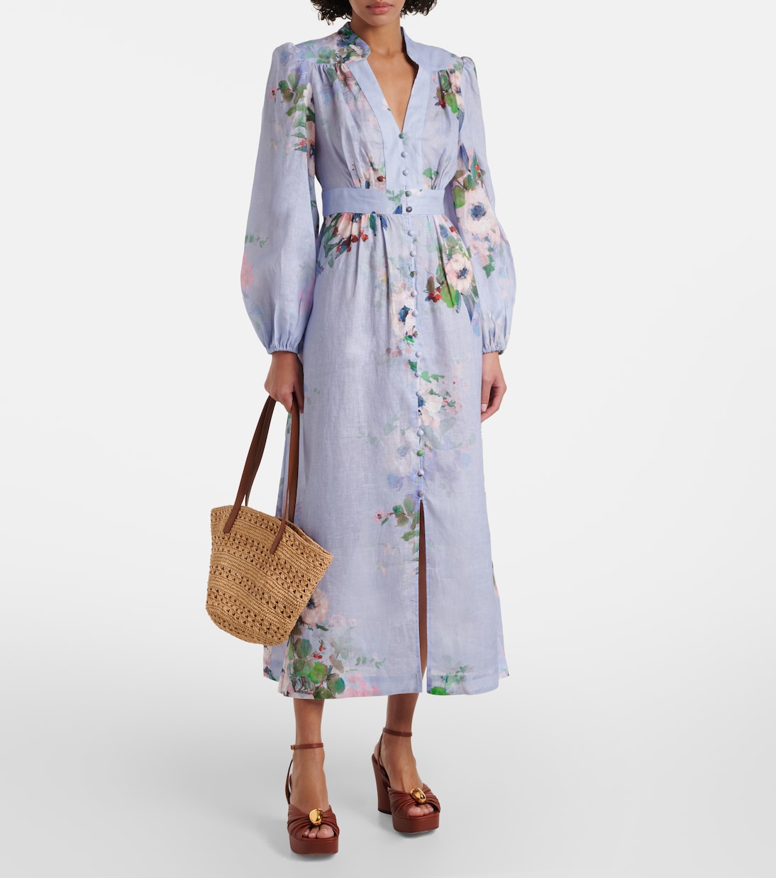 Robe midi Everley en lin | Zimmermann