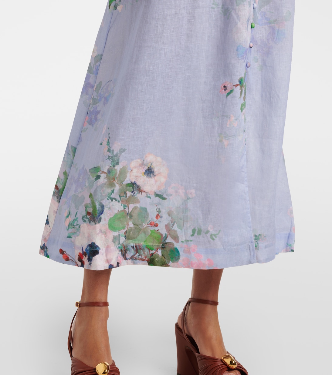 Robe midi Everley en lin | Zimmermann
