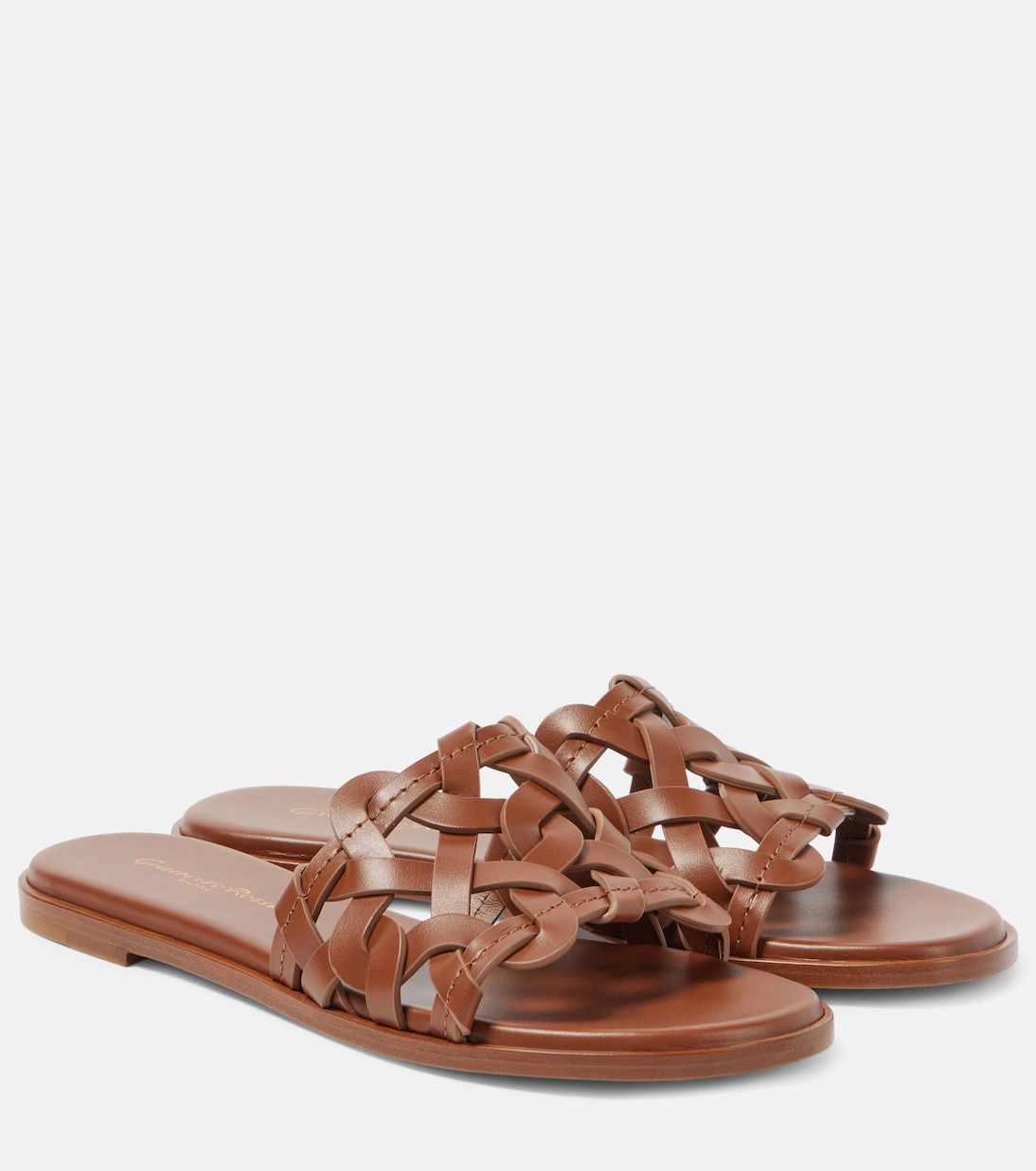 Amalfi leather slides | Gianvito Rossi
