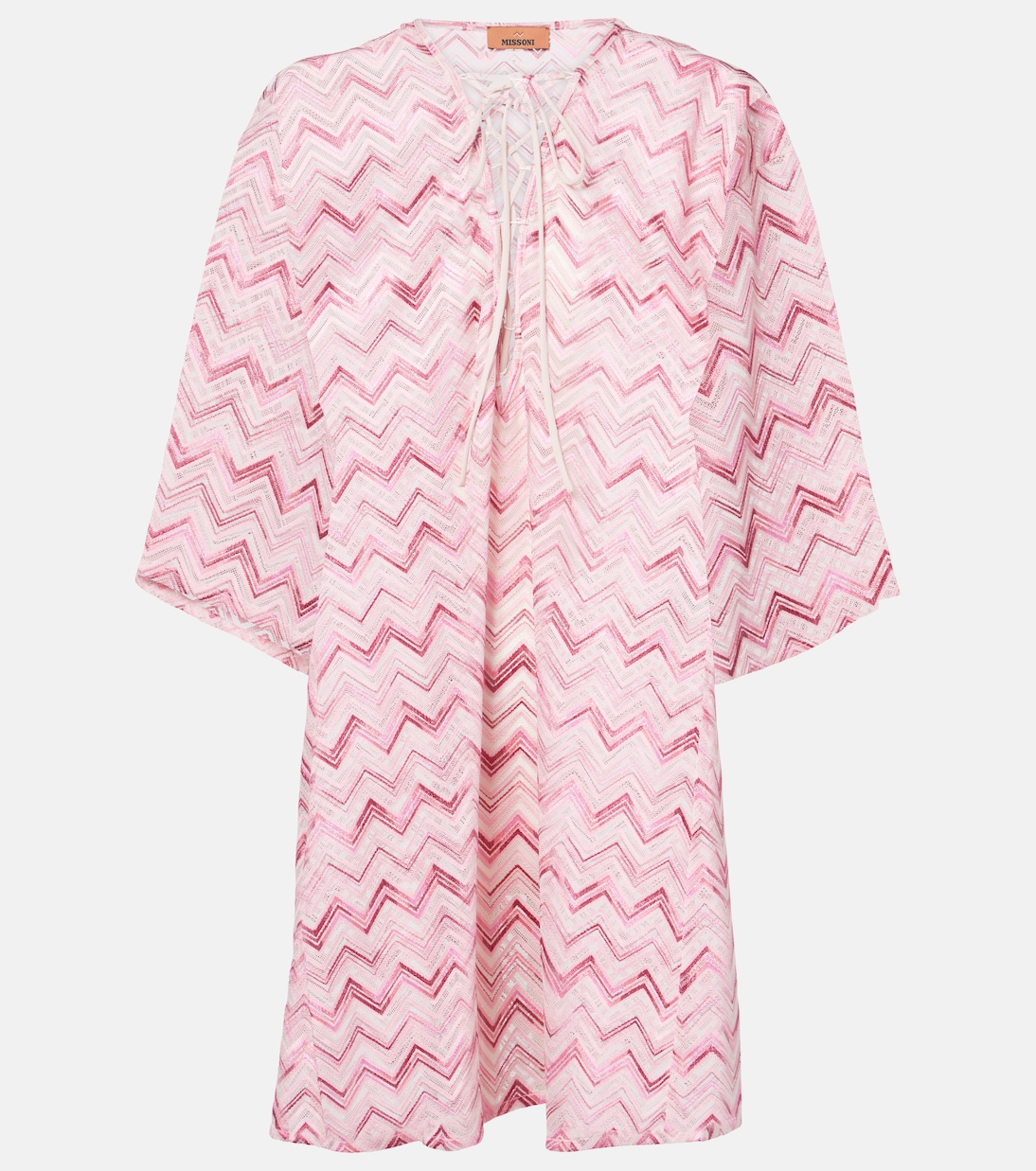 Kaftan aus Häkelstrick mit Pailletten | Missoni