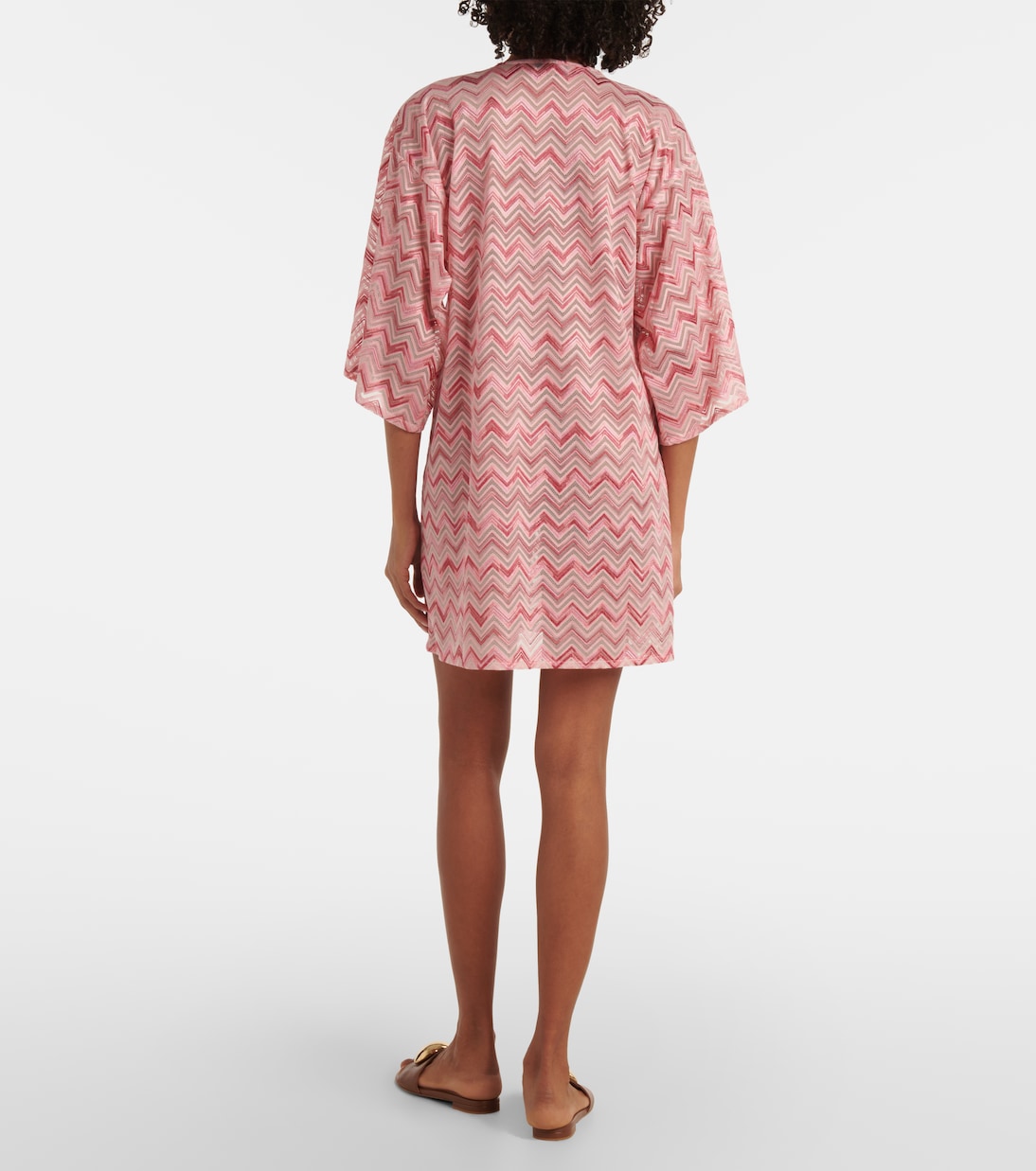 Kaftan aus Häkelstrick mit Pailletten | Missoni
