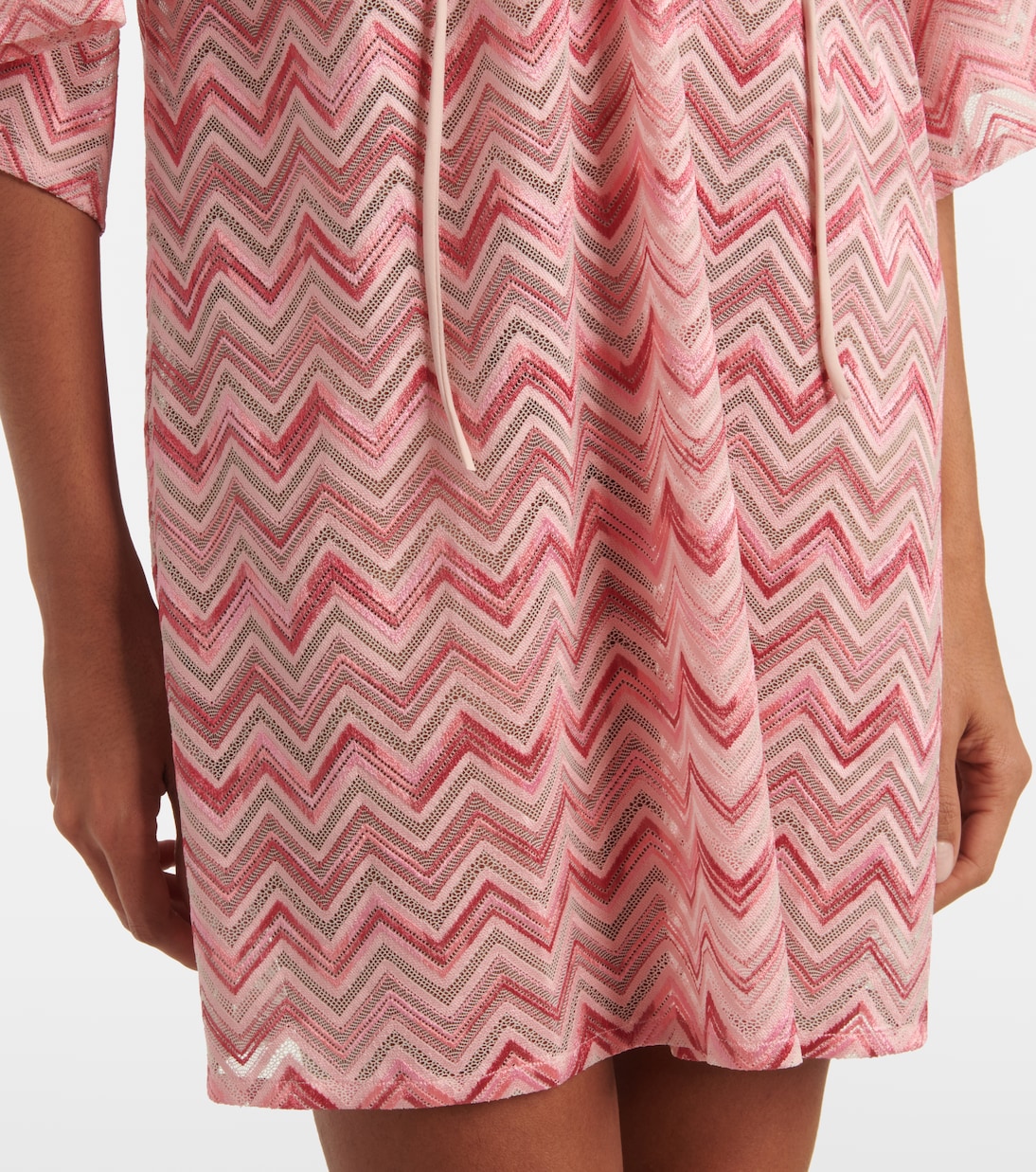 Kaftan aus Häkelstrick mit Pailletten | Missoni