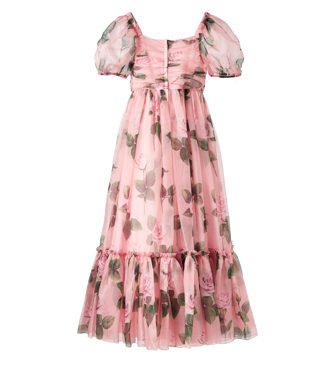 Robe DG en soie mélangée à fleurs | Dolce&Gabbana Kids