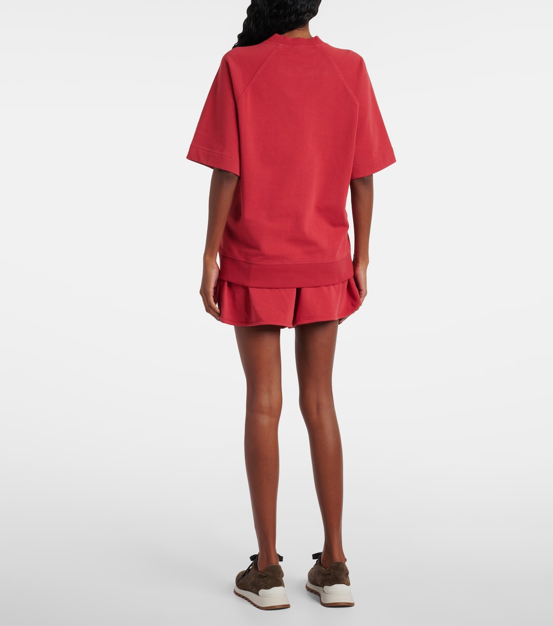 Camiseta de jersey de algodón con logo | Brunello Cucinelli
