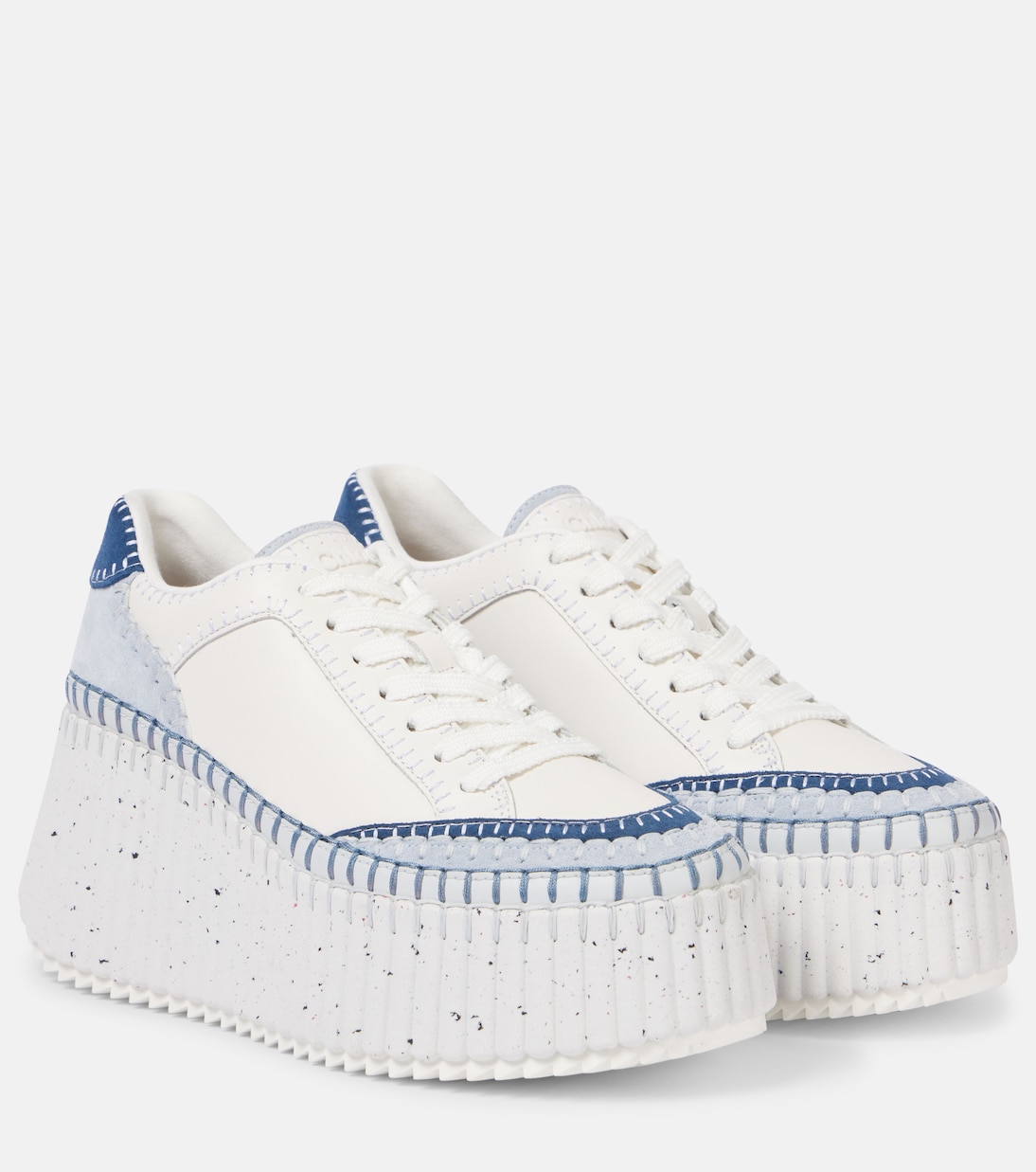 Scarpe sneaker in suede con zeppa firmate CHLOÉ, stile giovane e trendy