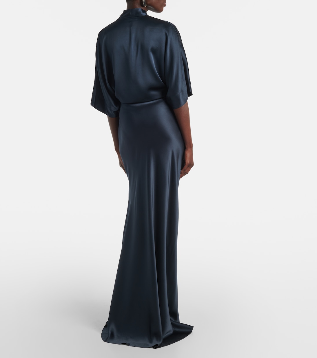Blusa in raso di seta con ruches | The Sei