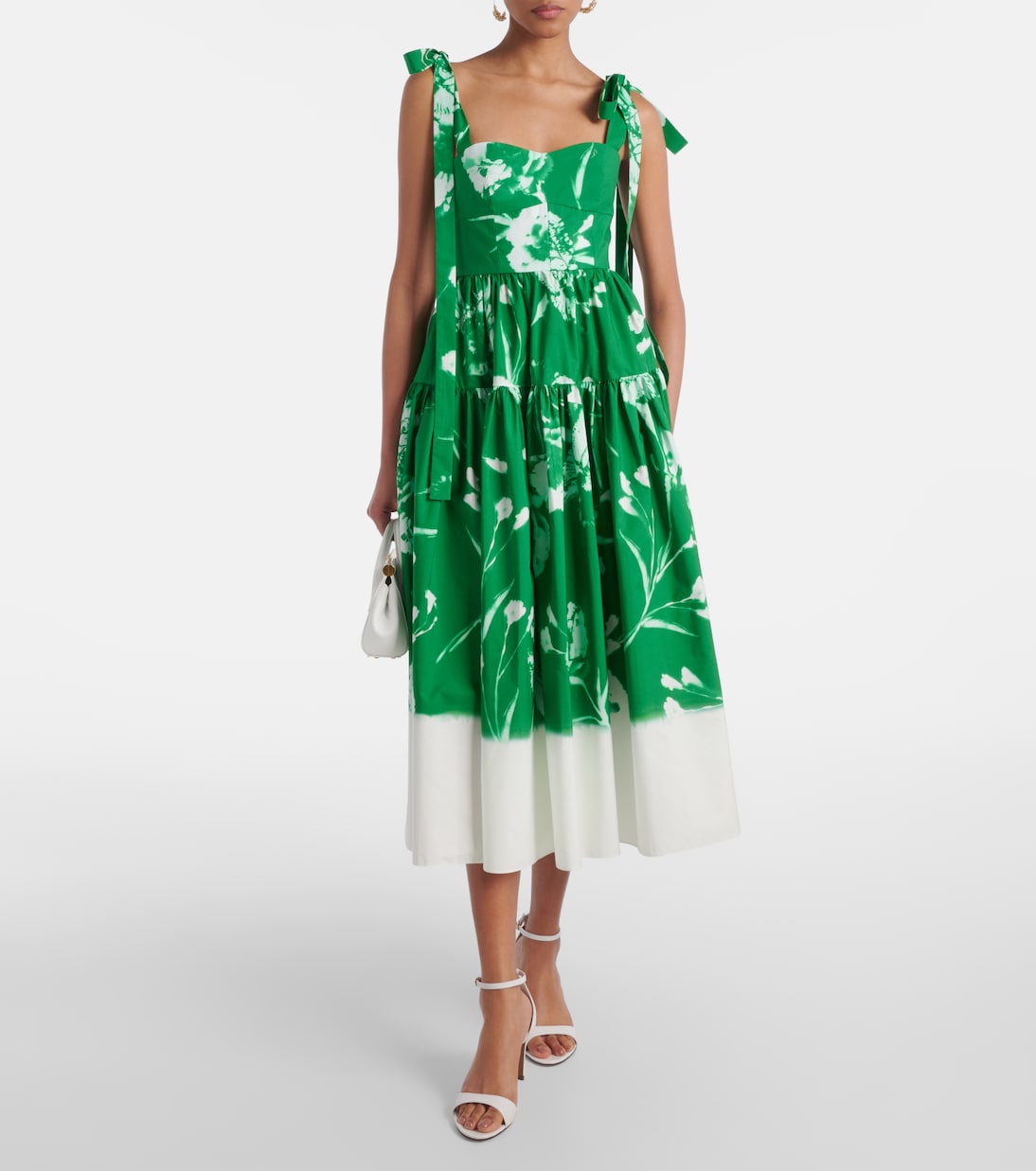 Abito midi in popeline di cotone | Erdem