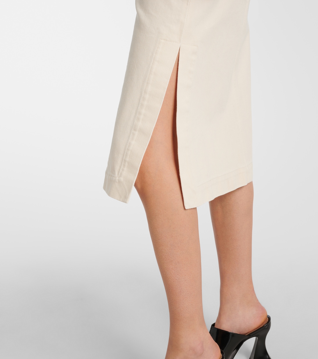 Falda midi en denim | Bottega Veneta