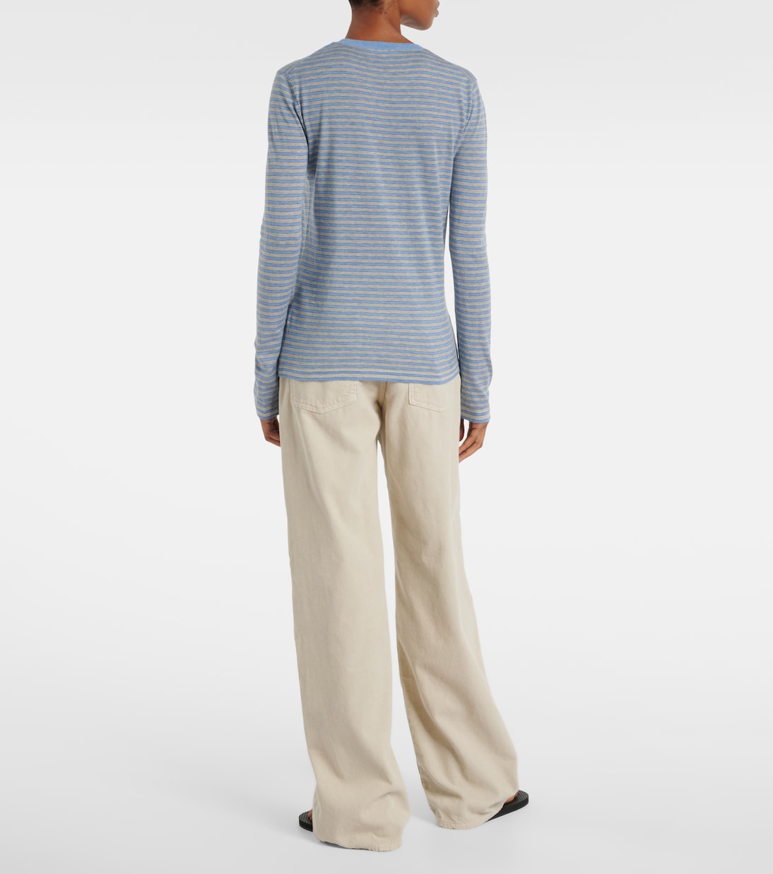 Pull Juhi rayé en coton et cachemire | The Row