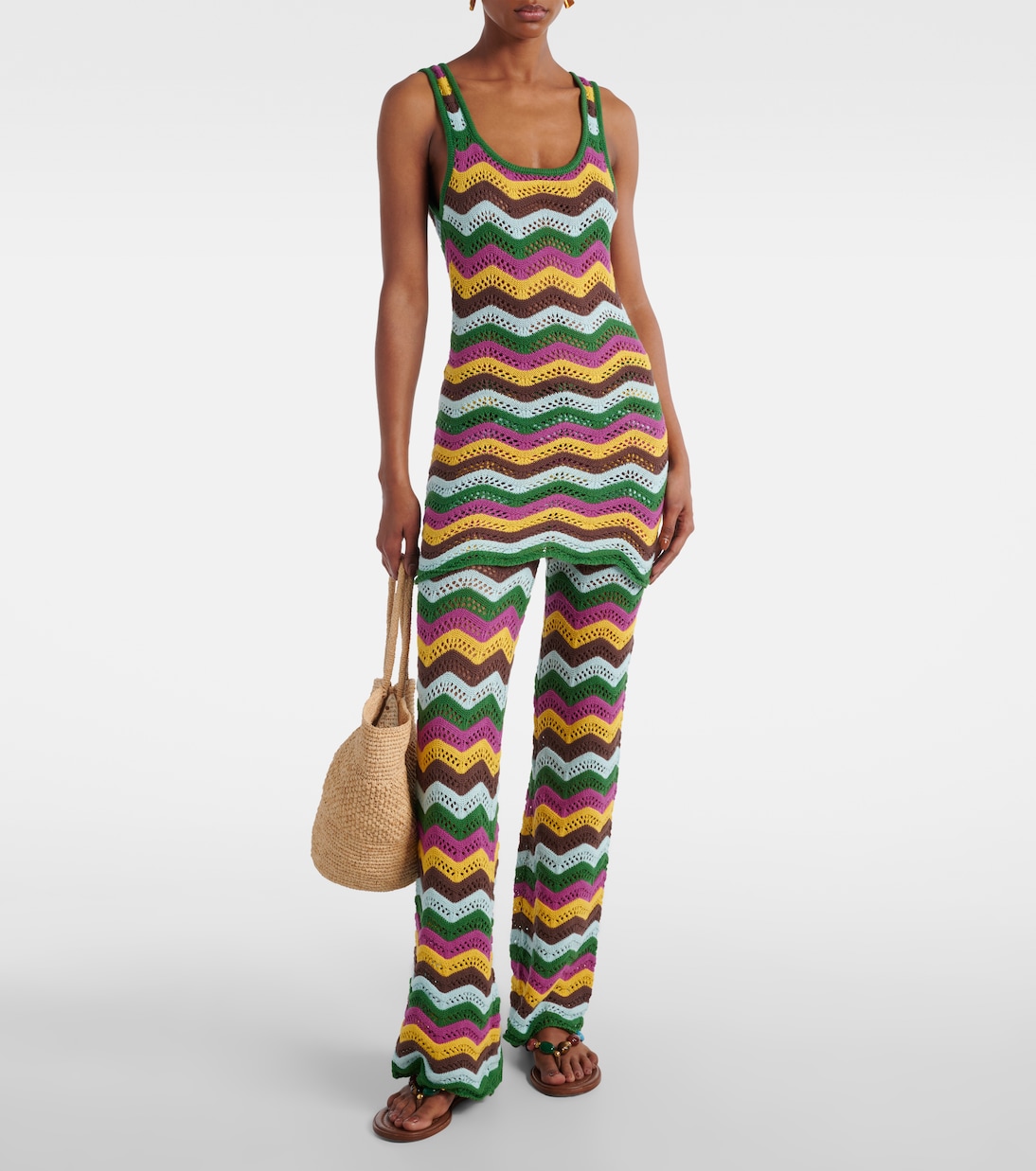 Miniabito Lindsay in crochet a righe | Bananhot