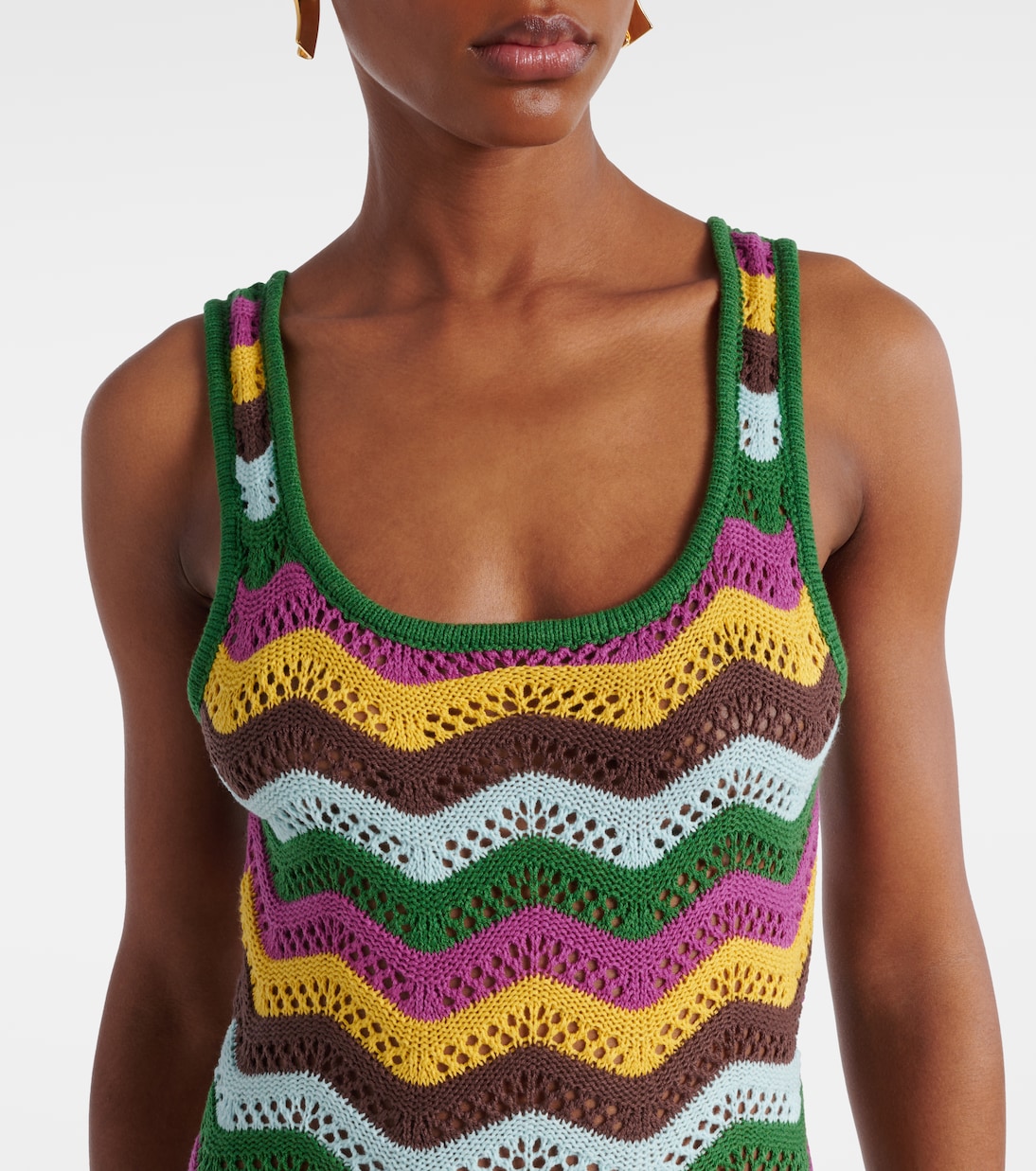 Miniabito Lindsay in crochet a righe | Bananhot