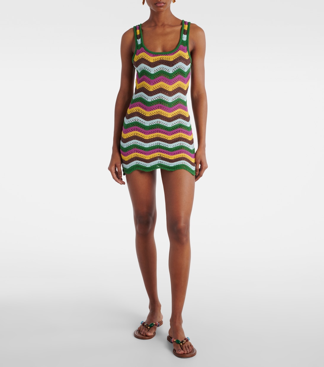 Miniabito Lindsay in crochet a righe | Bananhot