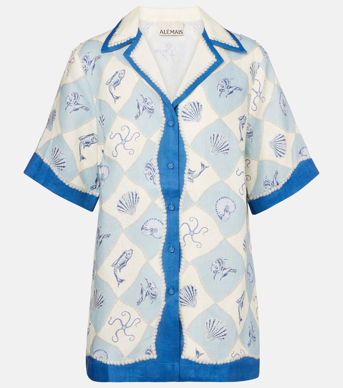 Chemise imprimée en lin | Alémais