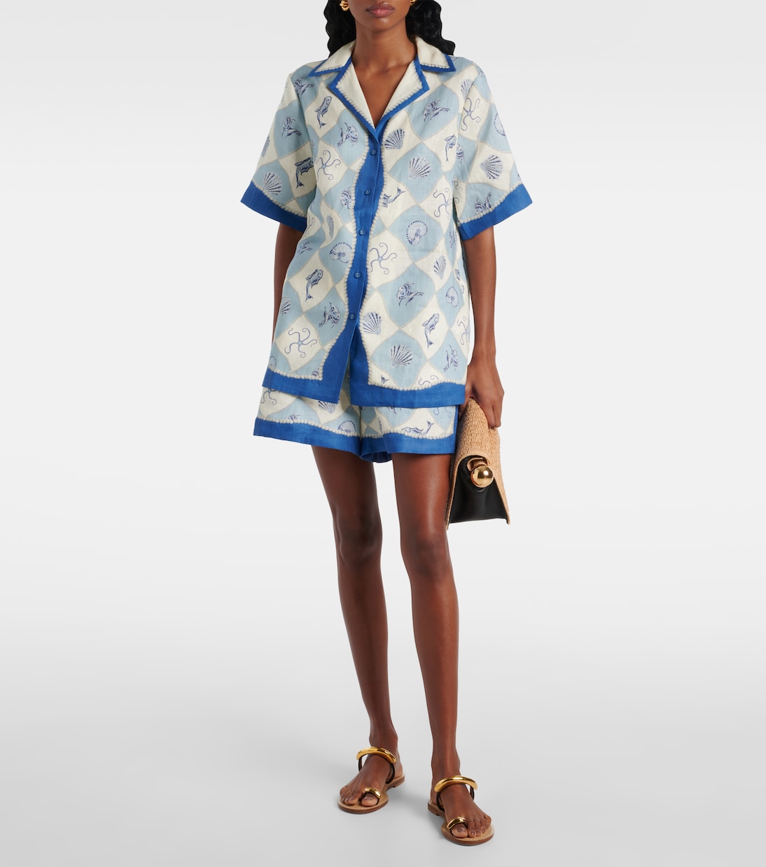 Chemise imprimée en lin | Alémais