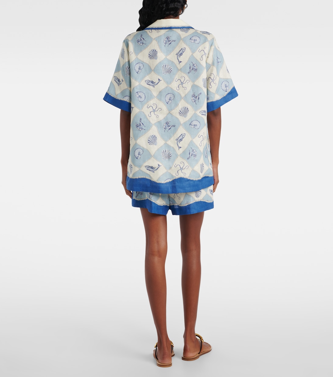 Chemise imprimée en lin | Alémais