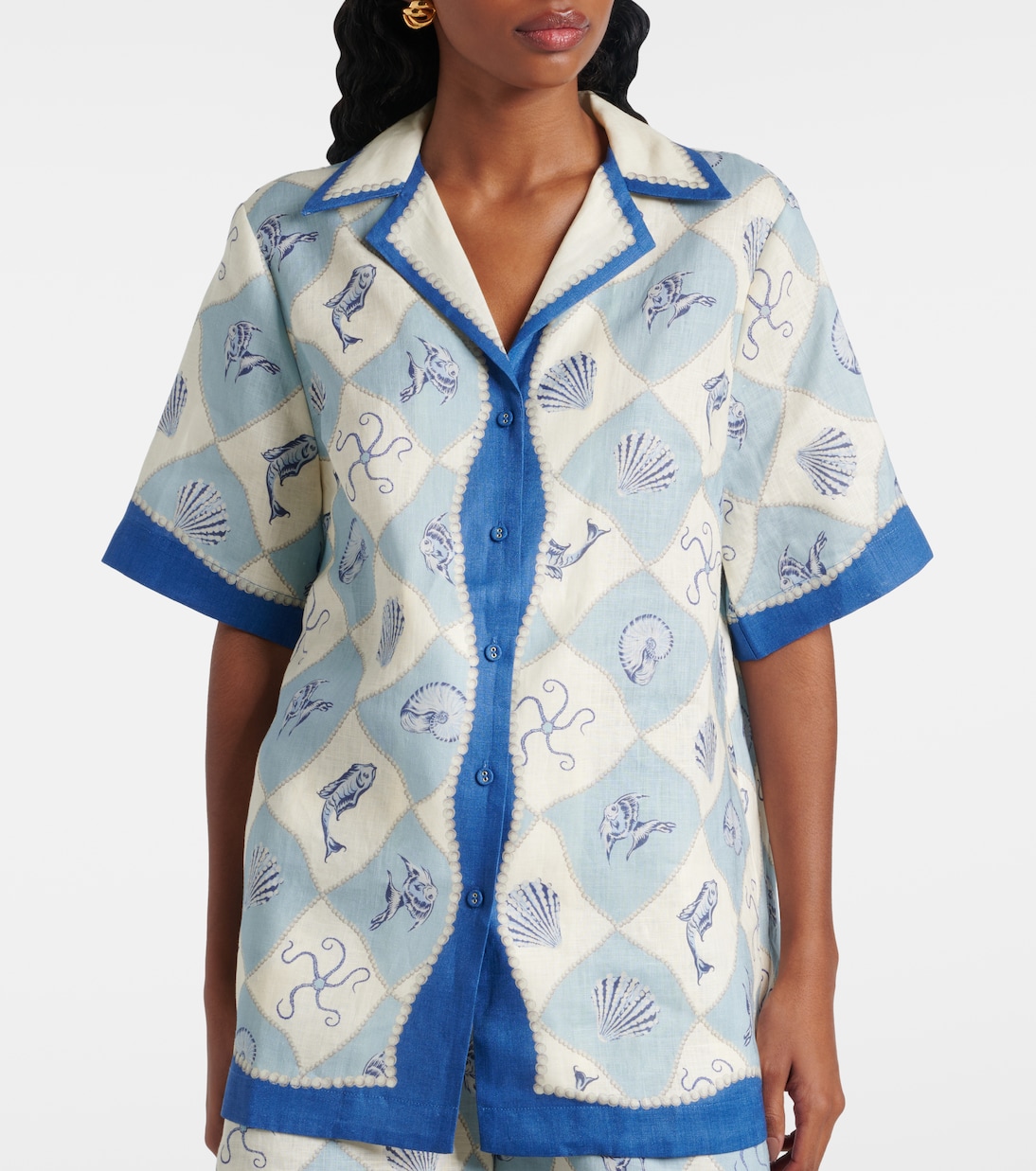 Chemise imprimée en lin | Alémais