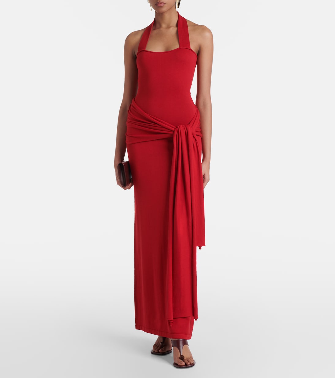Abito lungo in maglia di seta e cotone | Aya Muse
