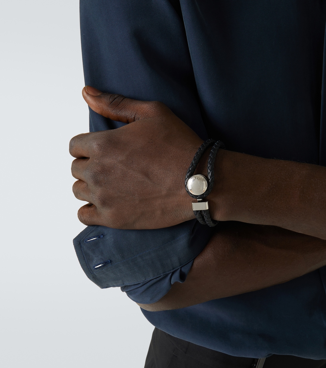 Logo braided leather bracelet | Tom Ford