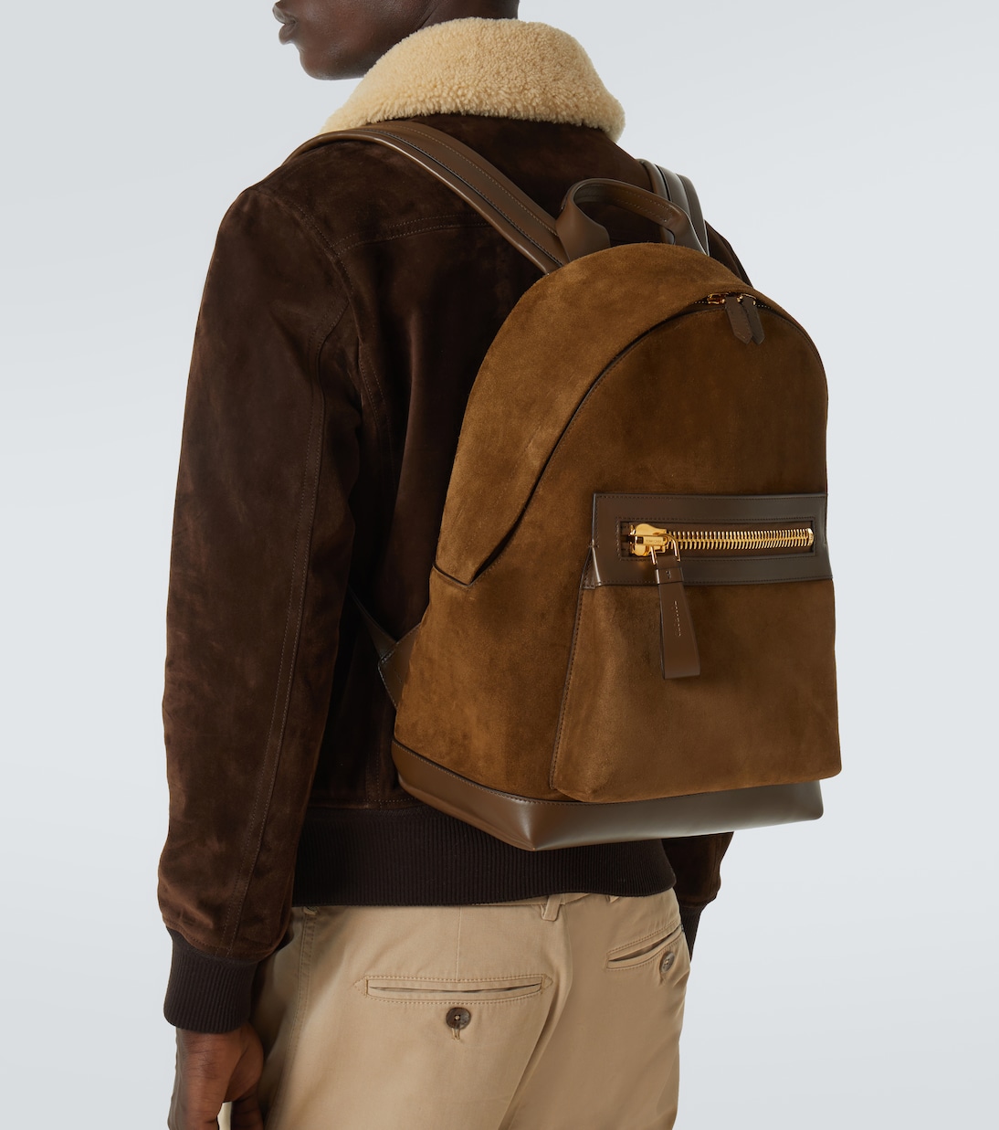 Sac à dos Buckley en daim et cuir | Tom Ford