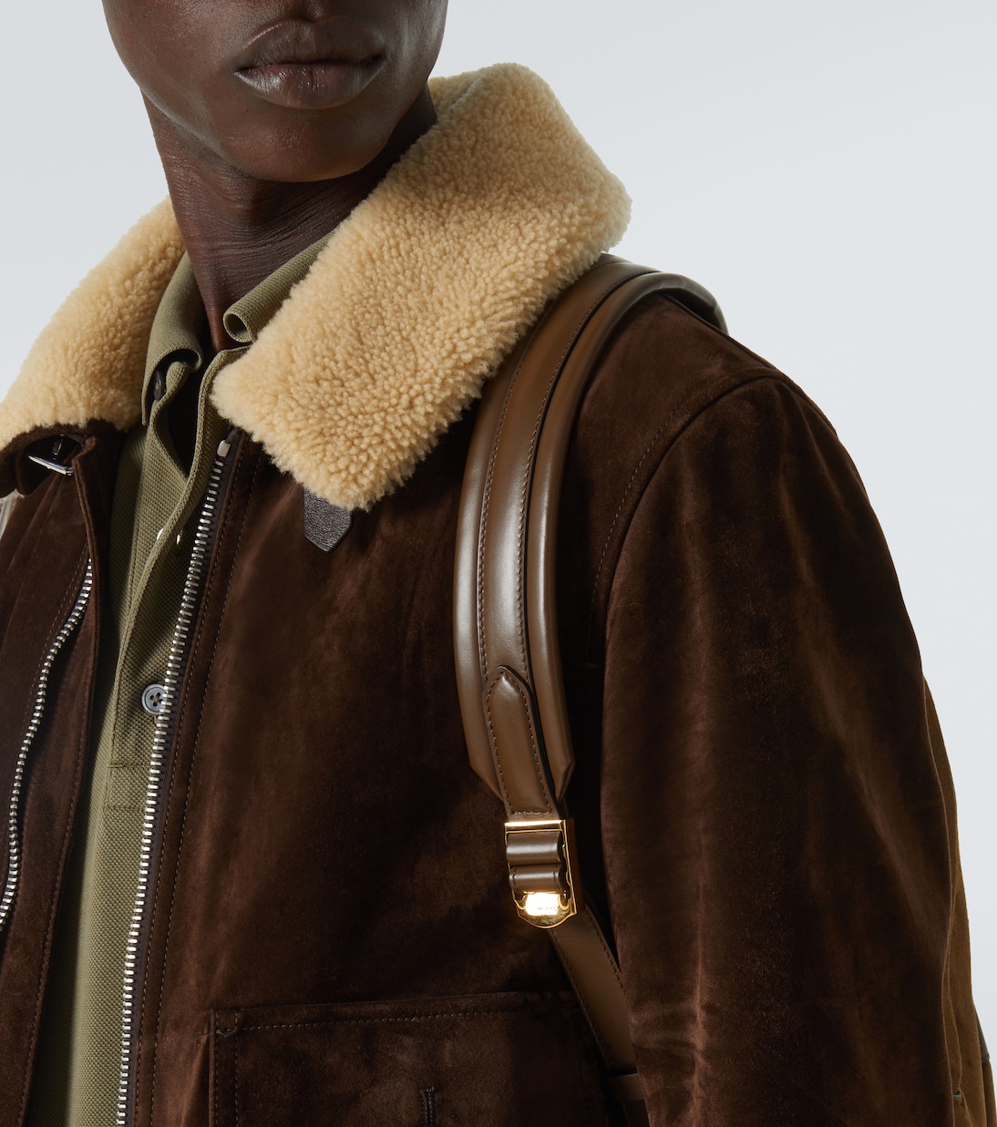 Sac à dos Buckley en daim et cuir | Tom Ford
