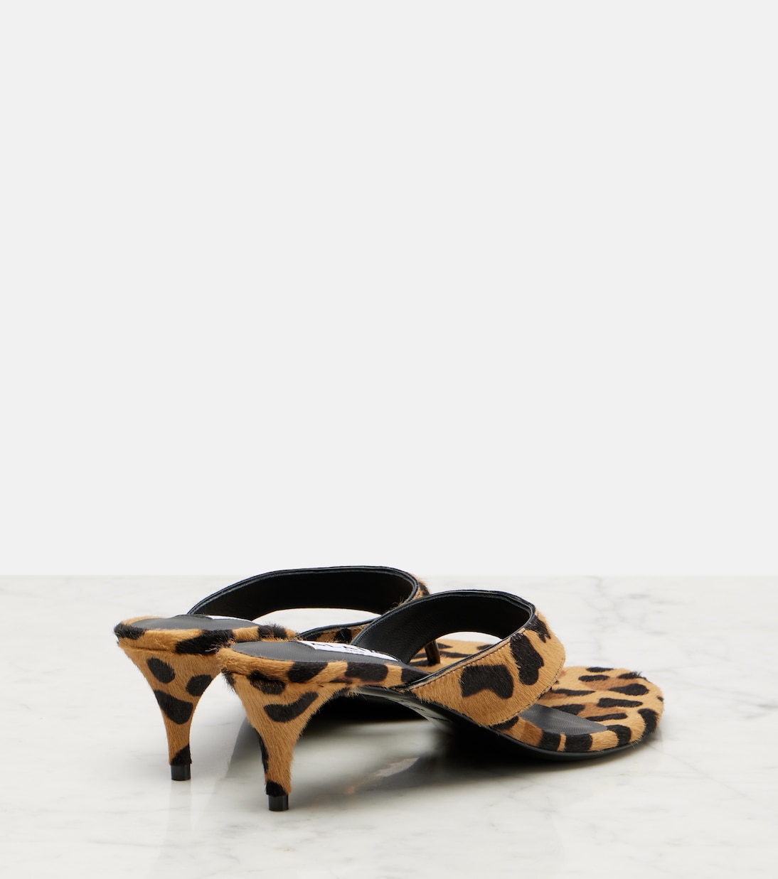 Infradito 55 calf hair thong sandals | Alaïa