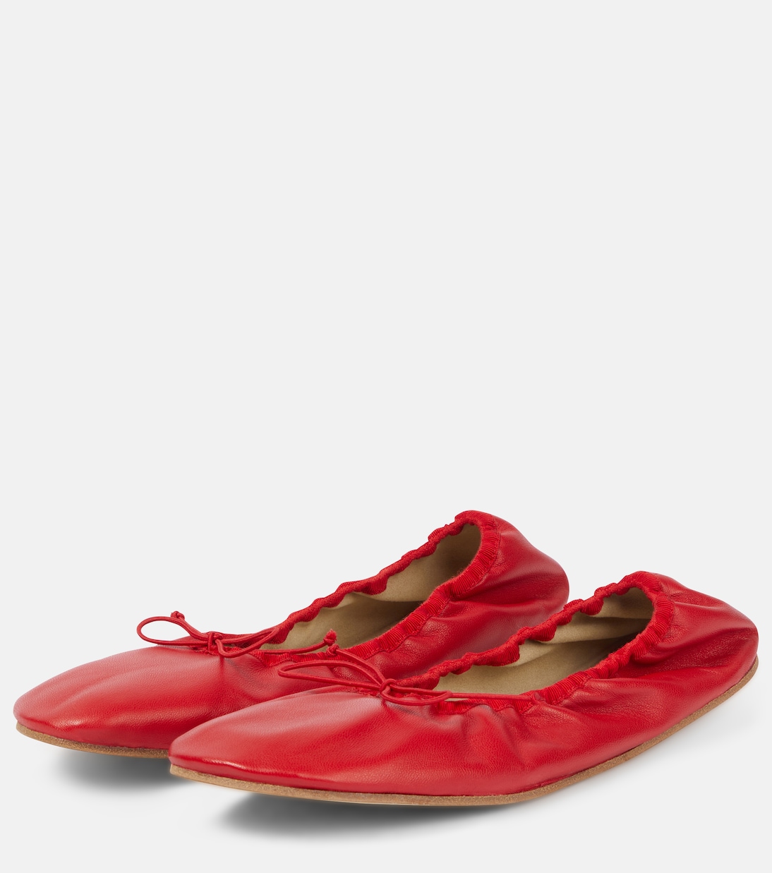 Ballerinas Round aus Leder | The Row