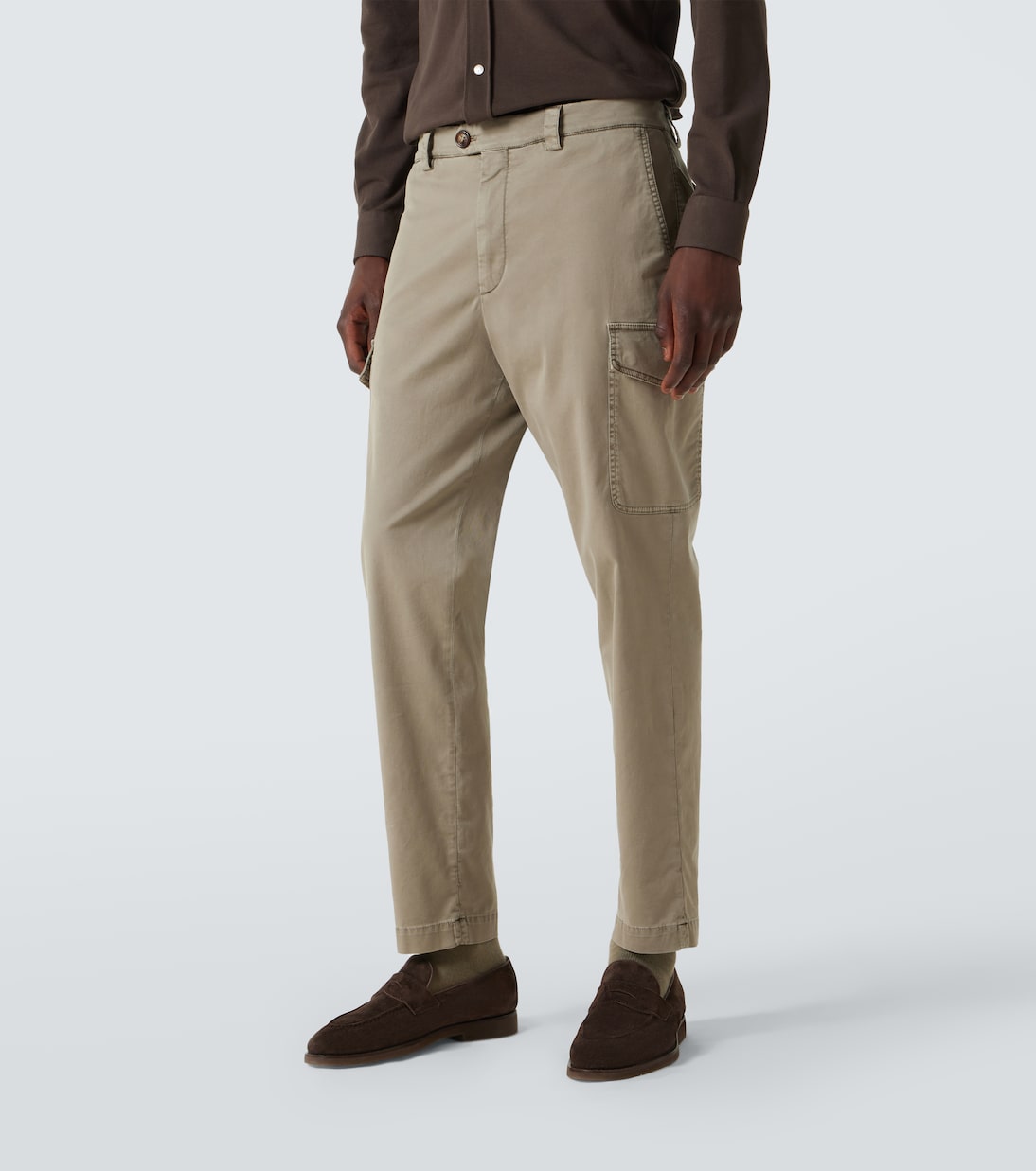 Schmale Hose aus einem Baumwollgemisch | Brunello Cucinelli
