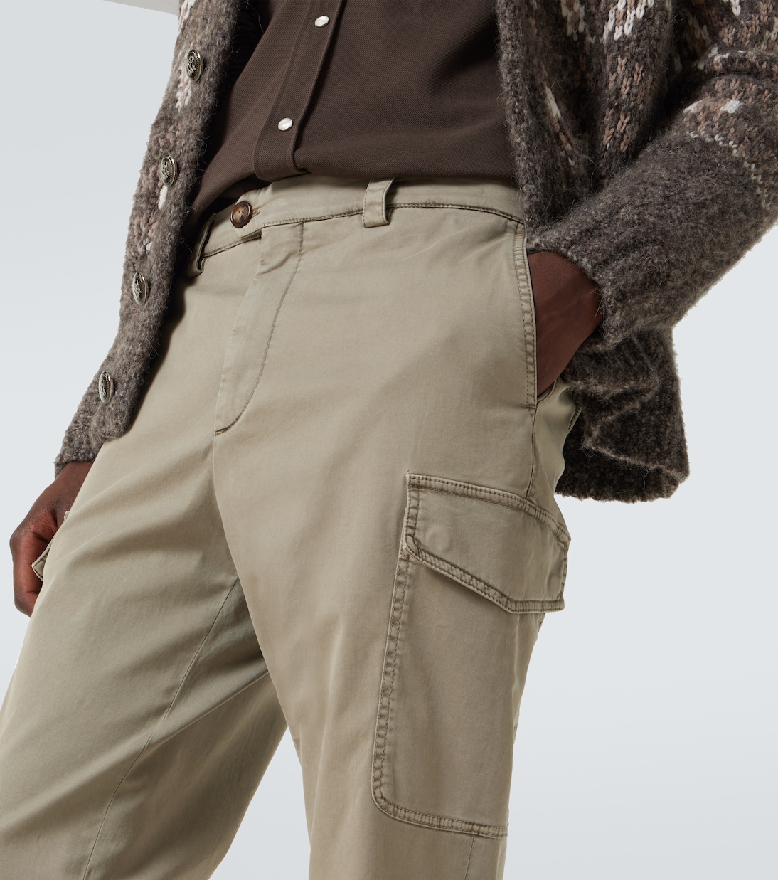 Schmale Hose aus einem Baumwollgemisch | Brunello Cucinelli