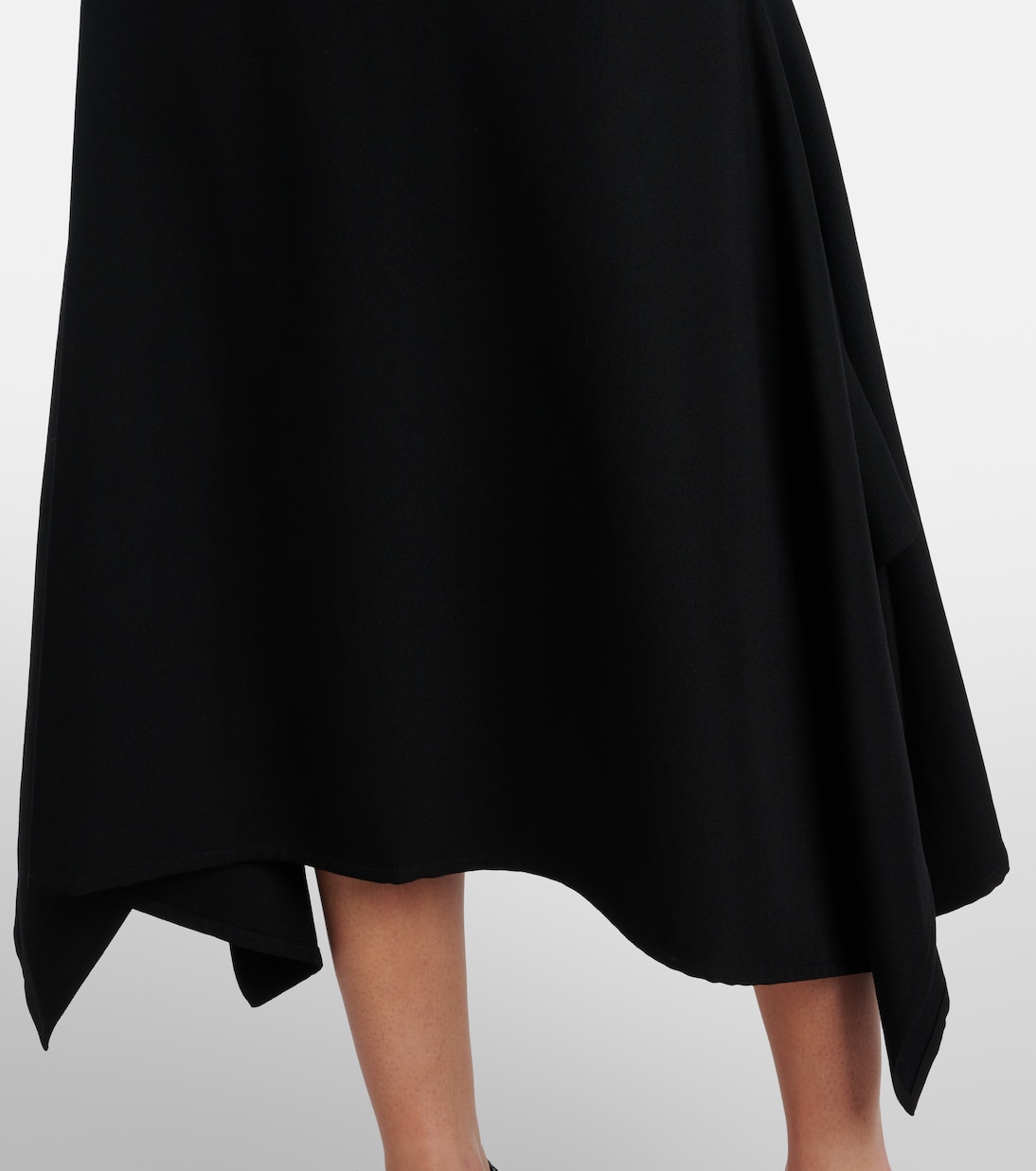 Draped virgin wool midi skirt | Erdem