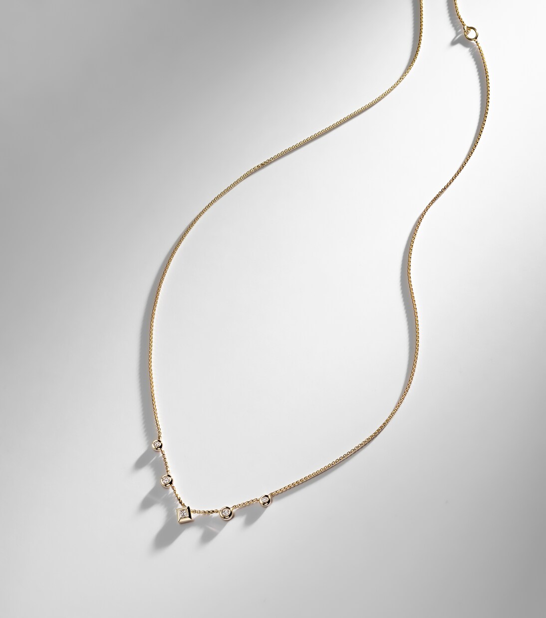 Halskette Petite Modern Renaissance® aus 18kt Gelbgold (750/1000) mit Diamanten | David Yurman