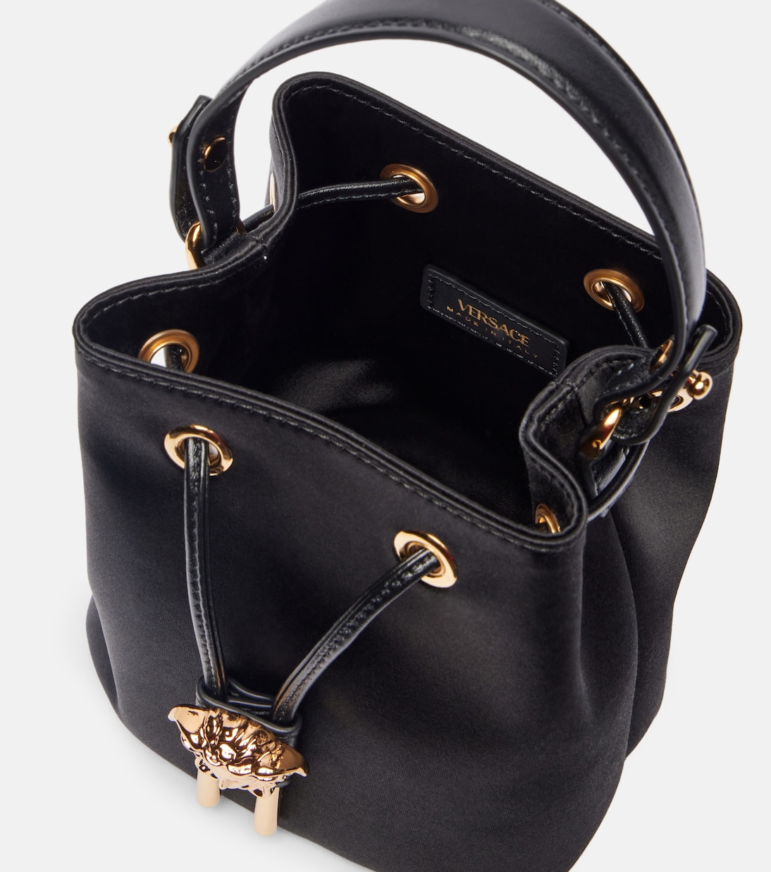 La Medusa Mini satin bucket bag  | Versace