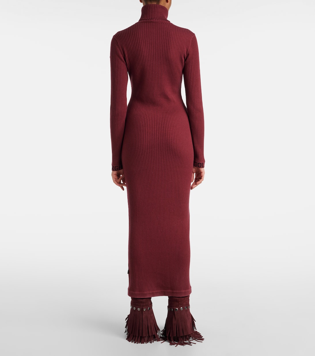 Mireille ribbed-knit turtleneck midi dress | Goldbergh