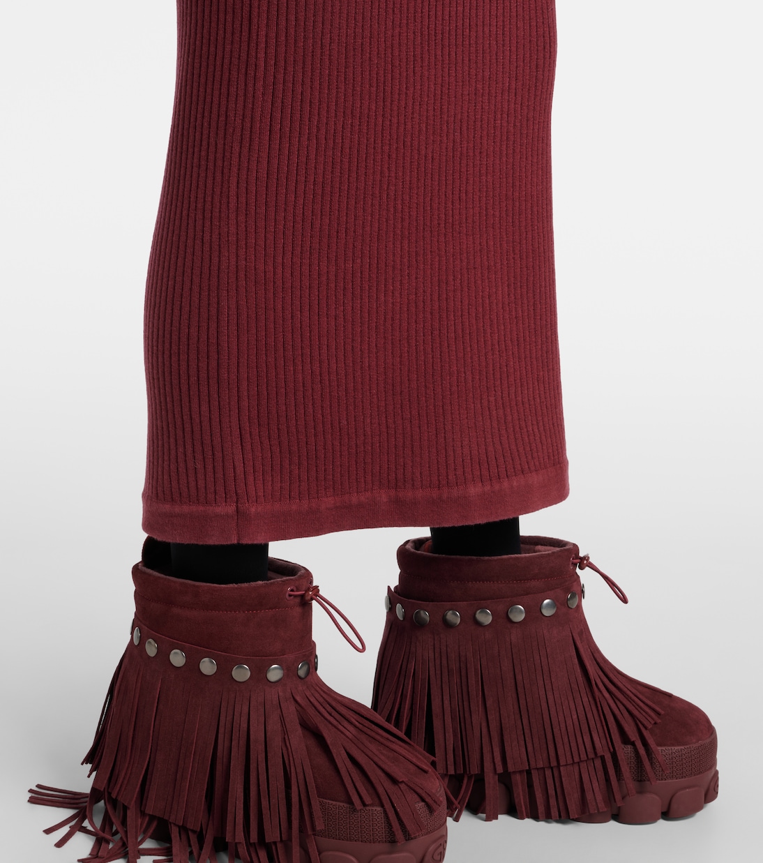 Mireille ribbed-knit turtleneck midi dress | Goldbergh
