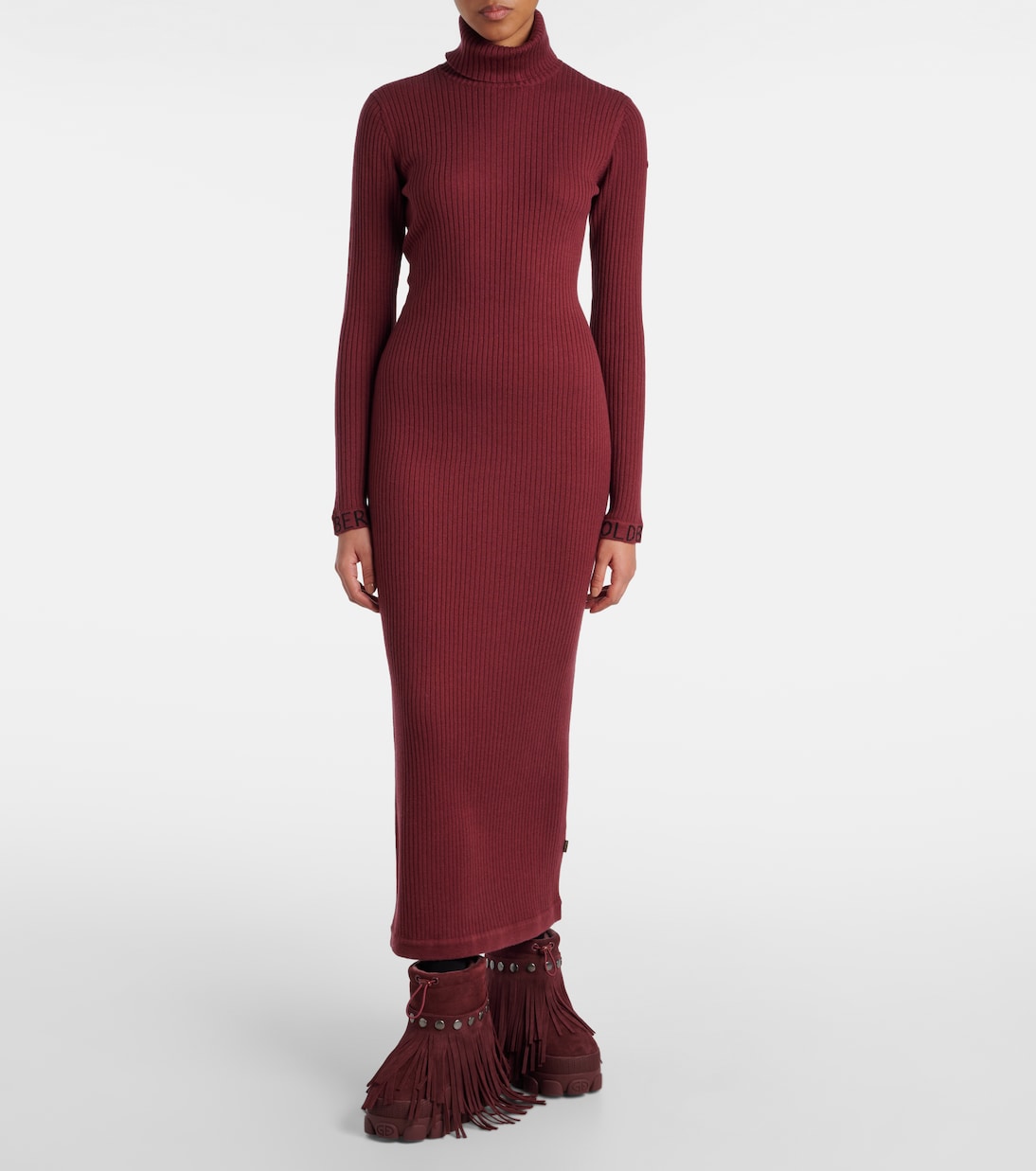 Mireille ribbed-knit turtleneck midi dress | Goldbergh