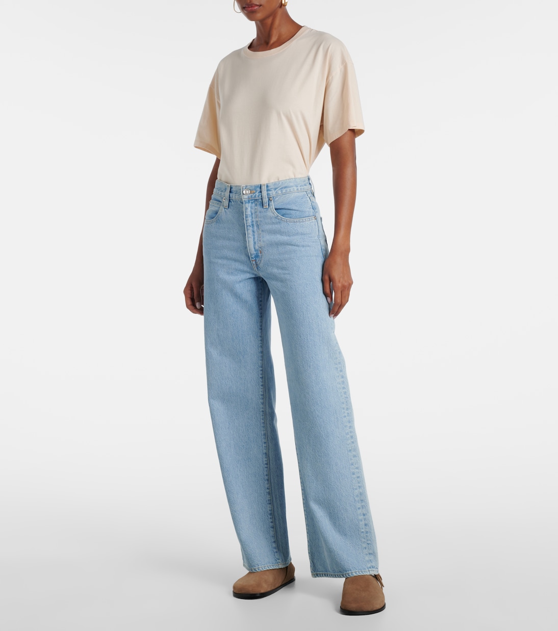 Jeans anchos Grace de tiro alto | Slvrlake