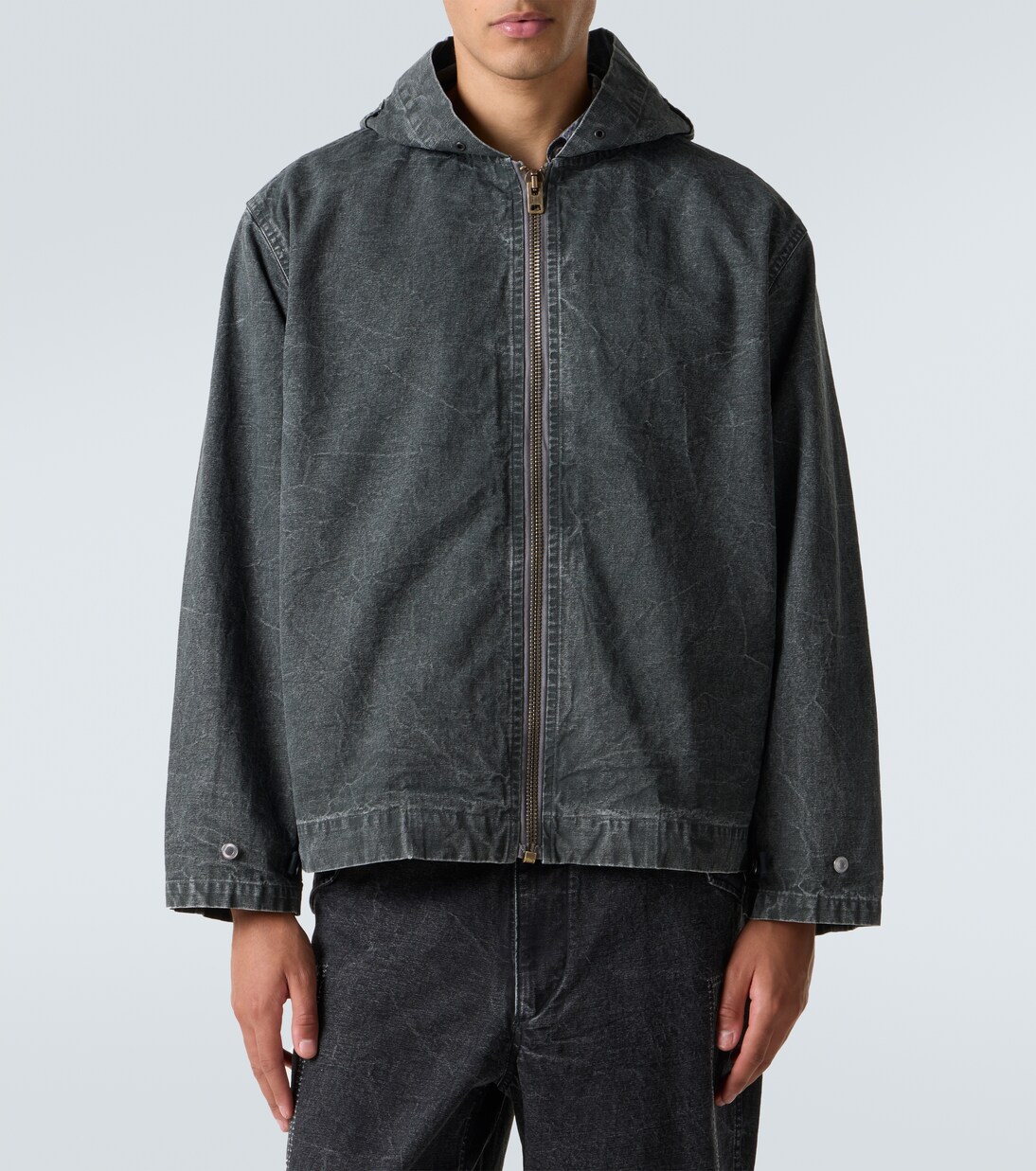 Hooded cotton denim jacket | A.Presse
