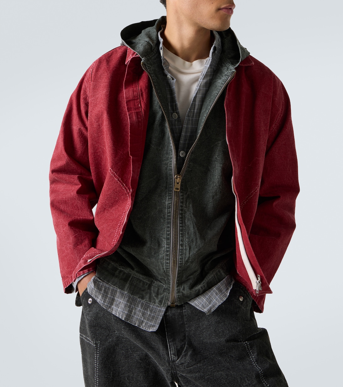 Hooded cotton denim jacket | A.Presse