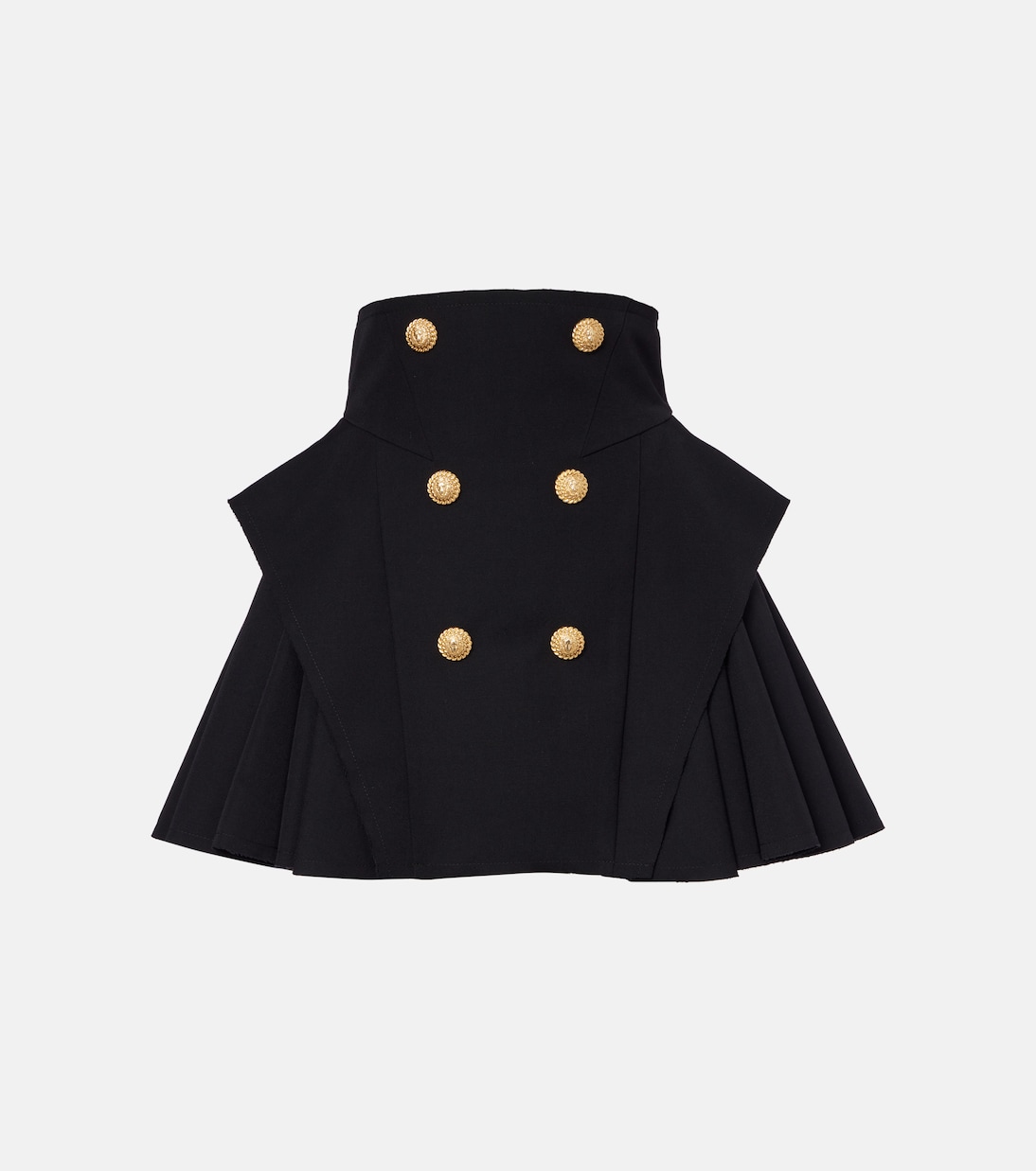 Virgin wool grain de poudre miniskirt | Balmain