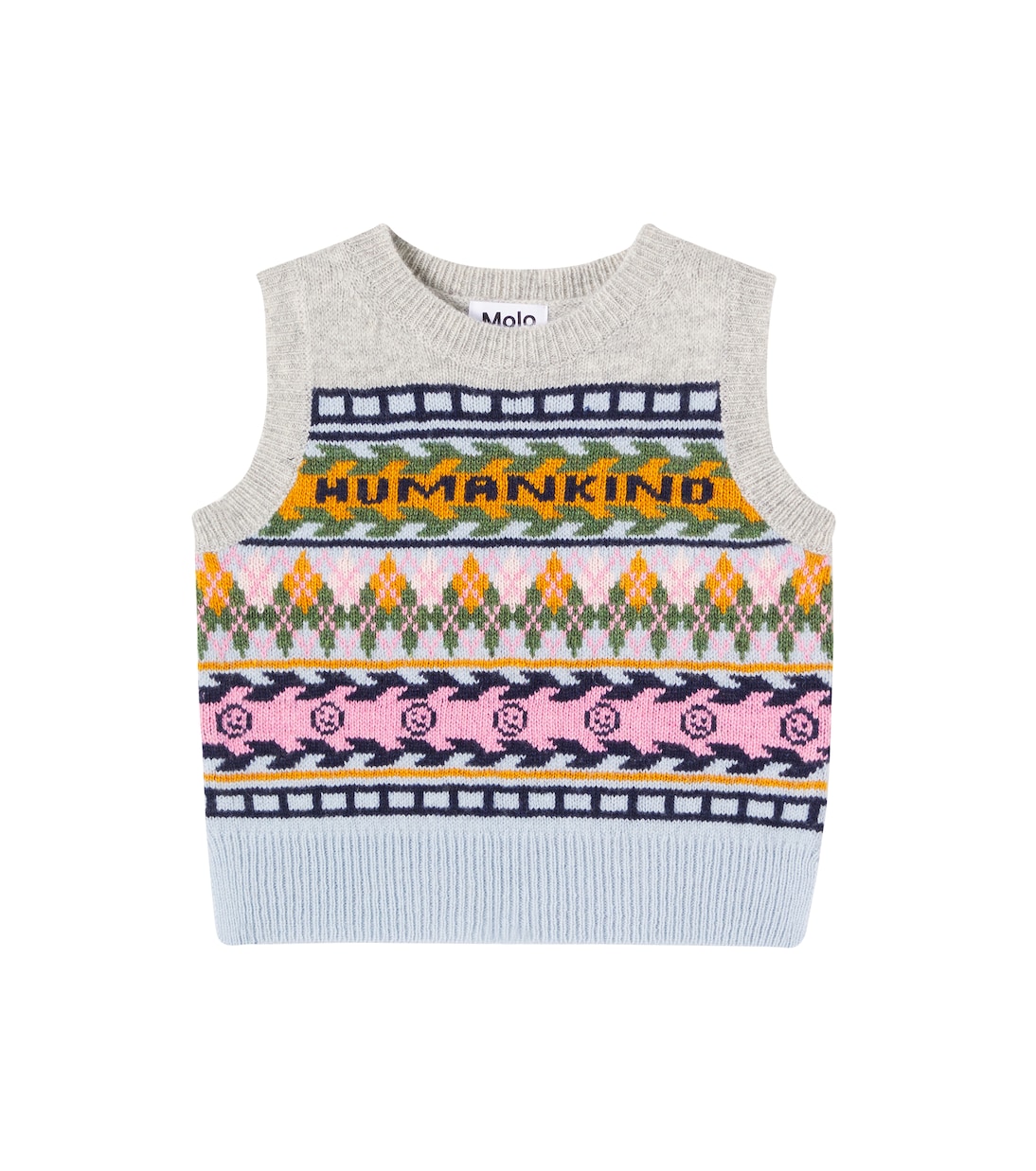 Grace argyle wool sweater vest | Molo