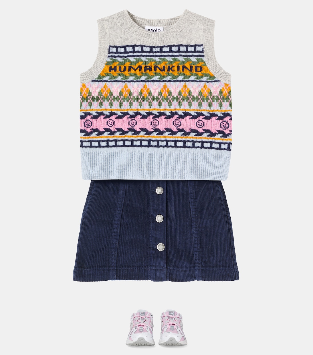 Grace argyle wool sweater vest | Molo