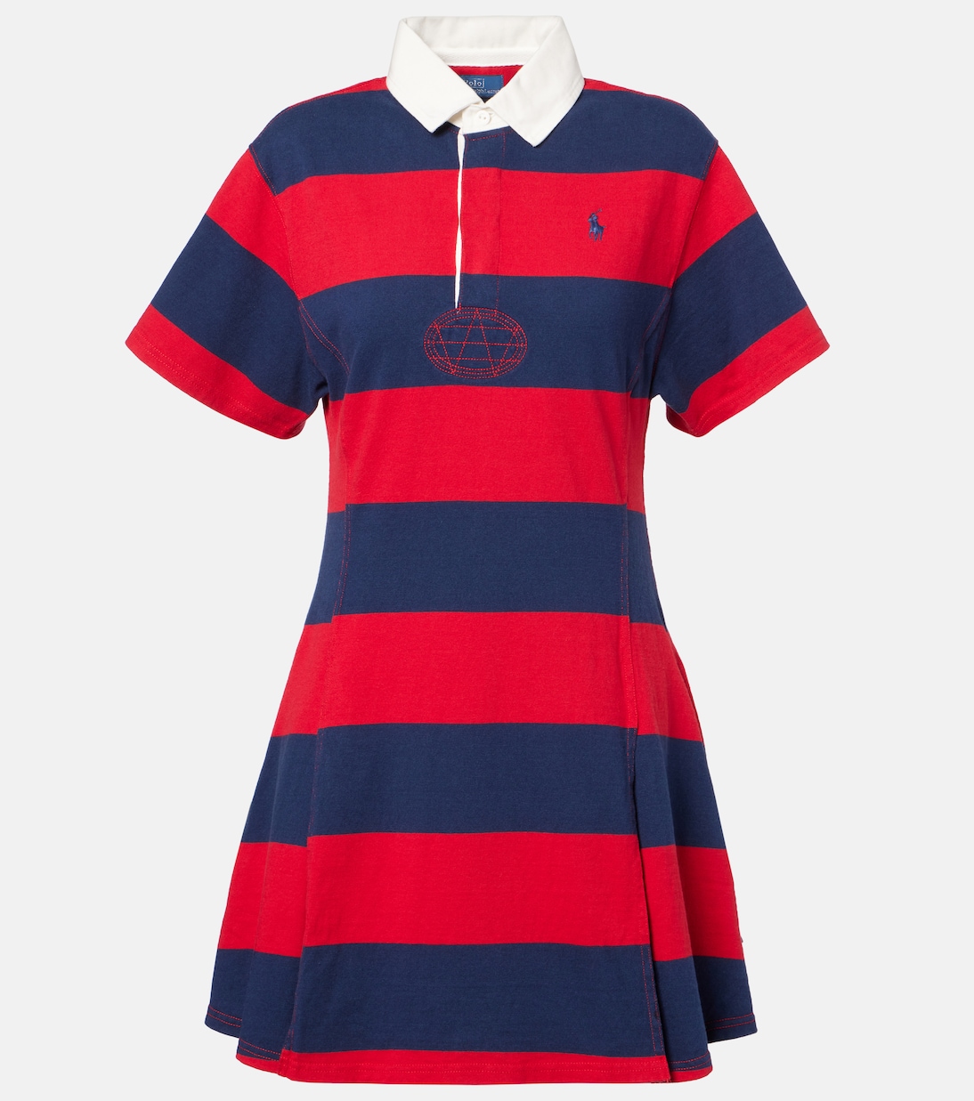 Abito polo in jersey di cotone a righe | Polo Ralph Lauren