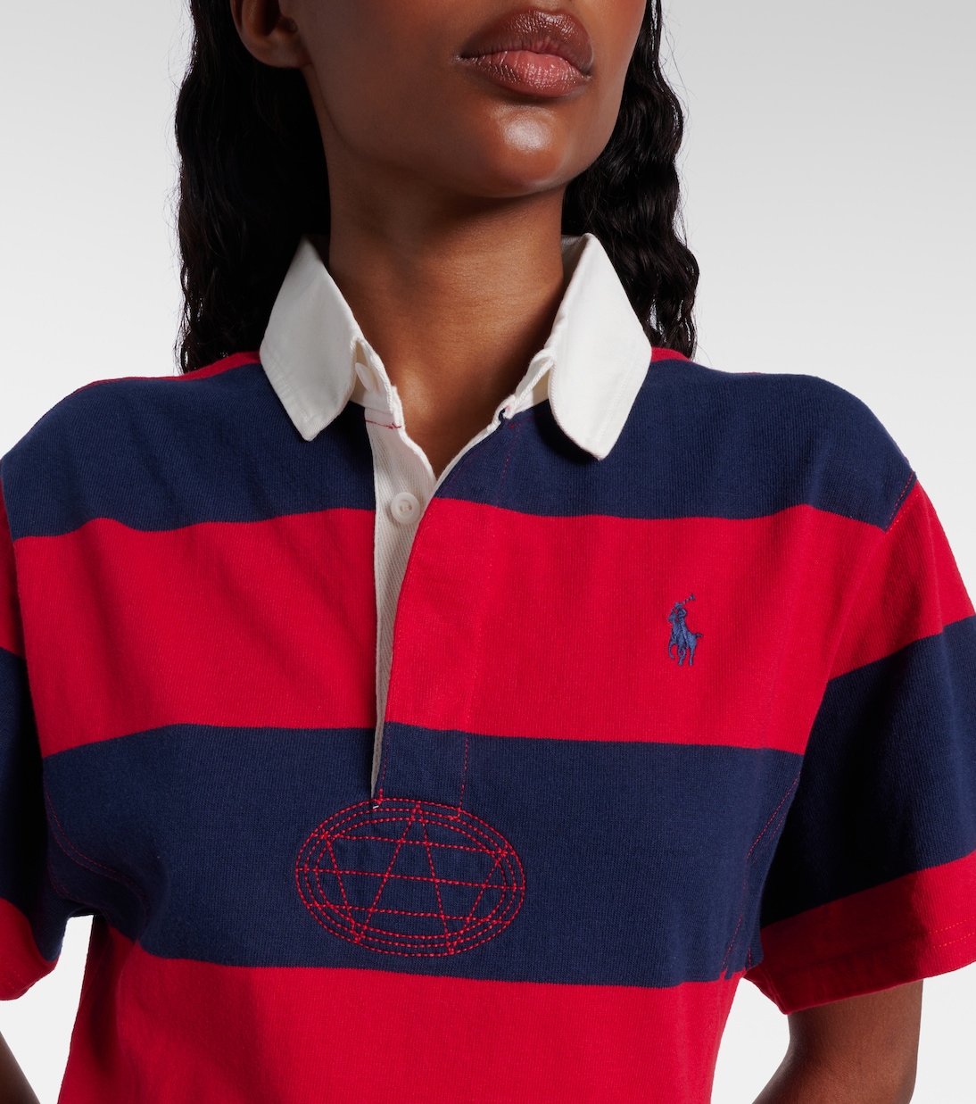 Abito polo in jersey di cotone a righe | Polo Ralph Lauren