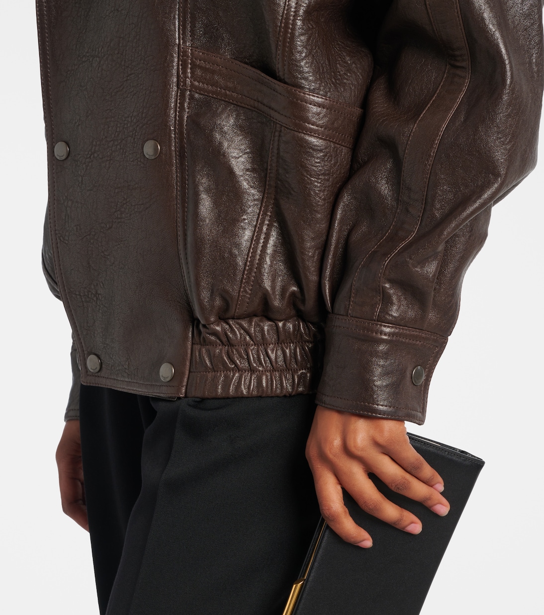 Veste bomber en cuir | Saint Laurent