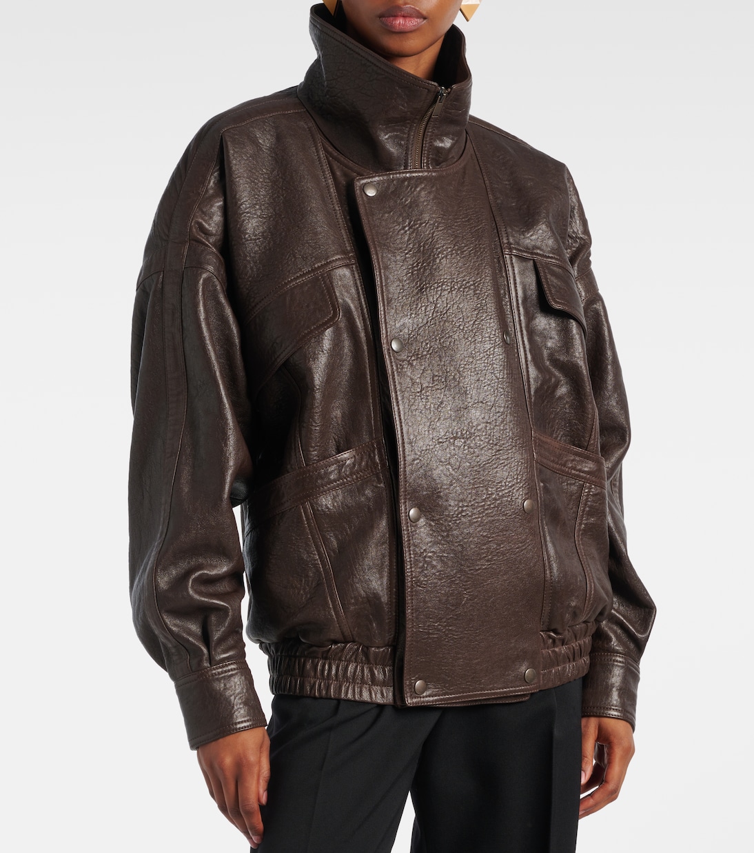Veste bomber en cuir | Saint Laurent