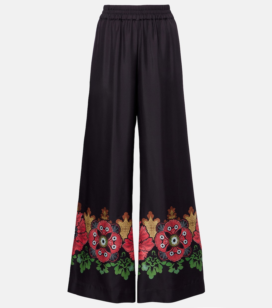 Weite Palazzo-Hose aus Seiden-Twill | La DoubleJ