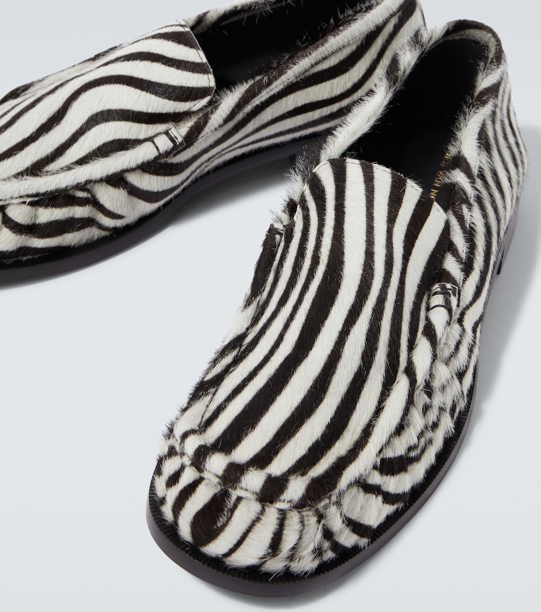 Animal-printed calf hair loafers | Dries Van Noten