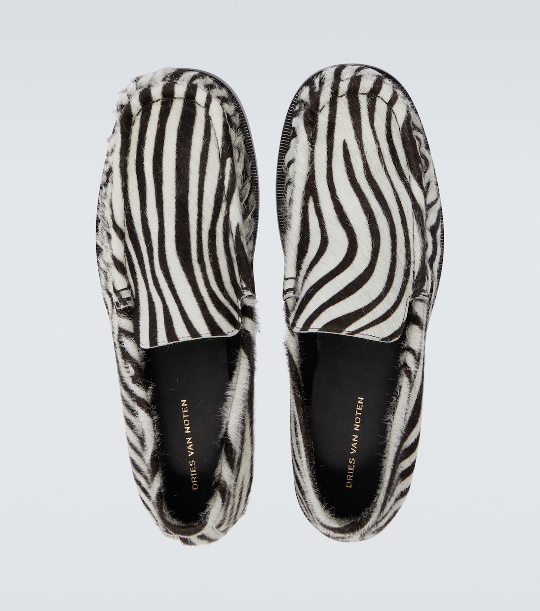 Animal-printed calf hair loafers | Dries Van Noten