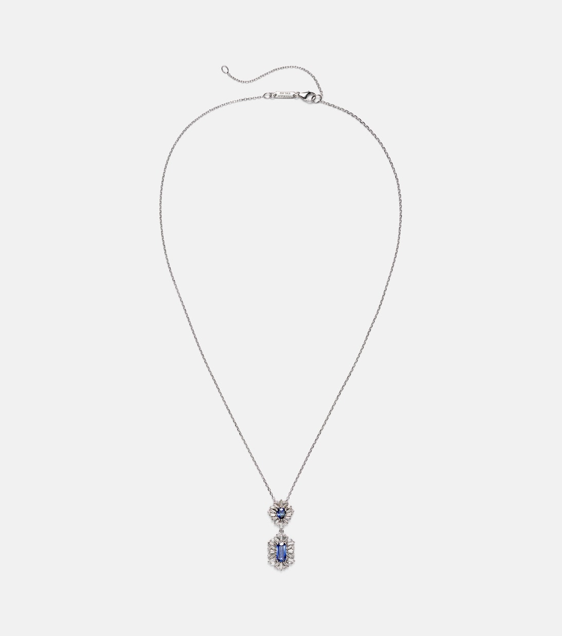 18kt gold pendant necklace with sapphires and diamonds | Suzanne Kalan